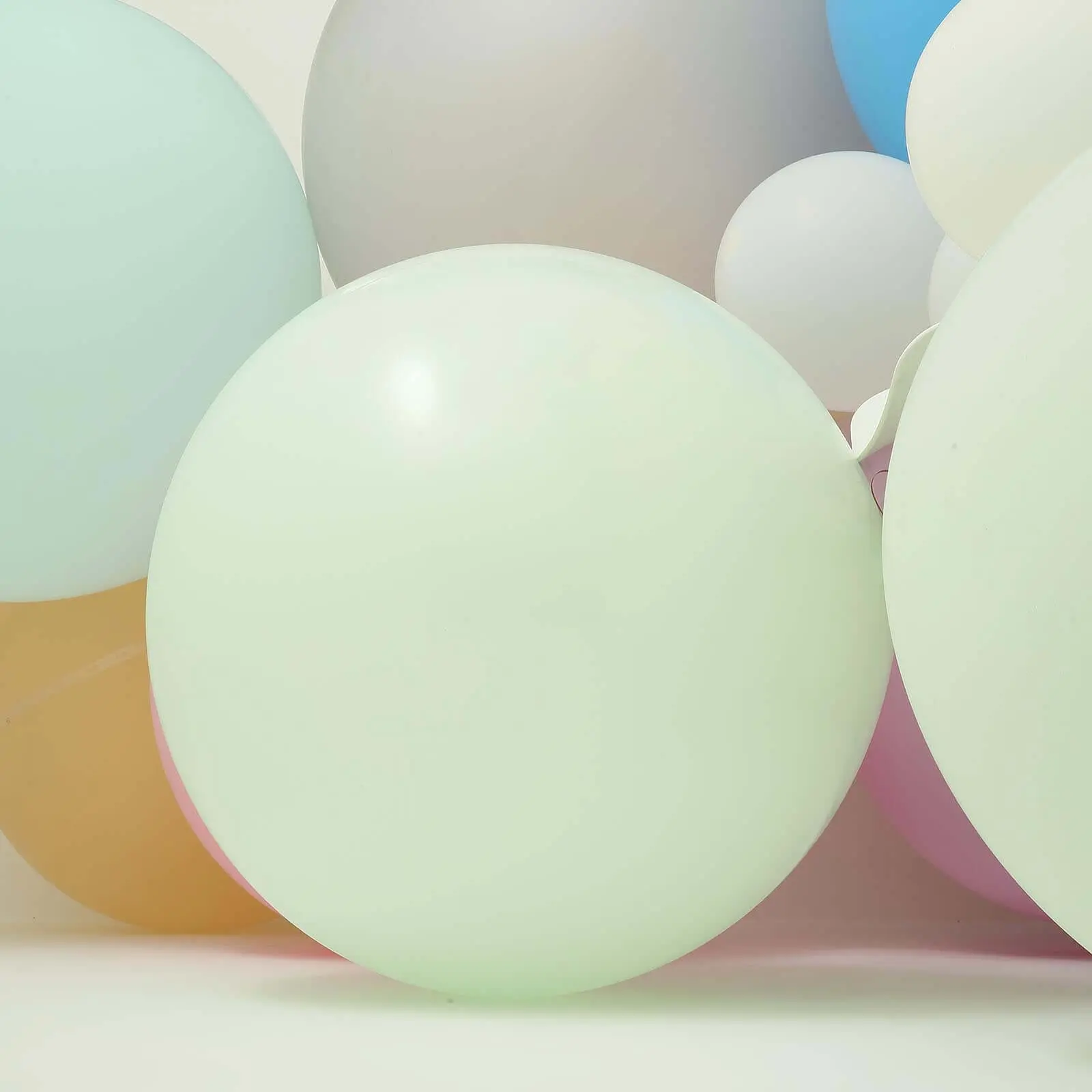 2-Pack 32" Large Matte Pastel Mint Premium Latex Balloons, Helium/Air Compatible, Ideal for Balloon Decor, Hanging Decor, Baby Shower