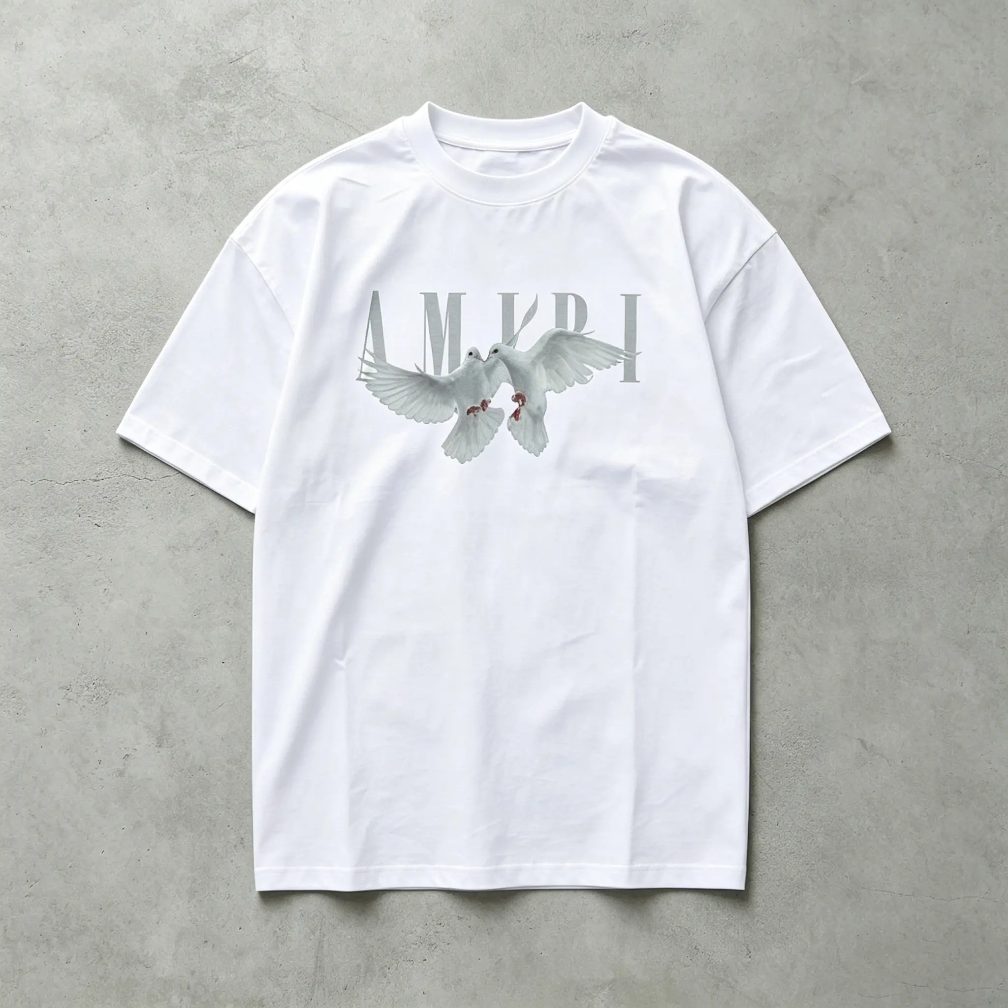 Men’s graphic T-shirt, fun unisex tee with pigeon and letter prints, oversized fit | Casual hip-hop top, stylish Y2K street-style apparel