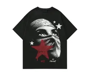 ROMWE Street Life Men's Character Printed Short Sleeve Y2k Unisex T-Shirt, Hoodie, Sweatshirt S-3XL, Streetwear & Underwear Crewneck Cotton Menswear Top Tropical Shortsleeve