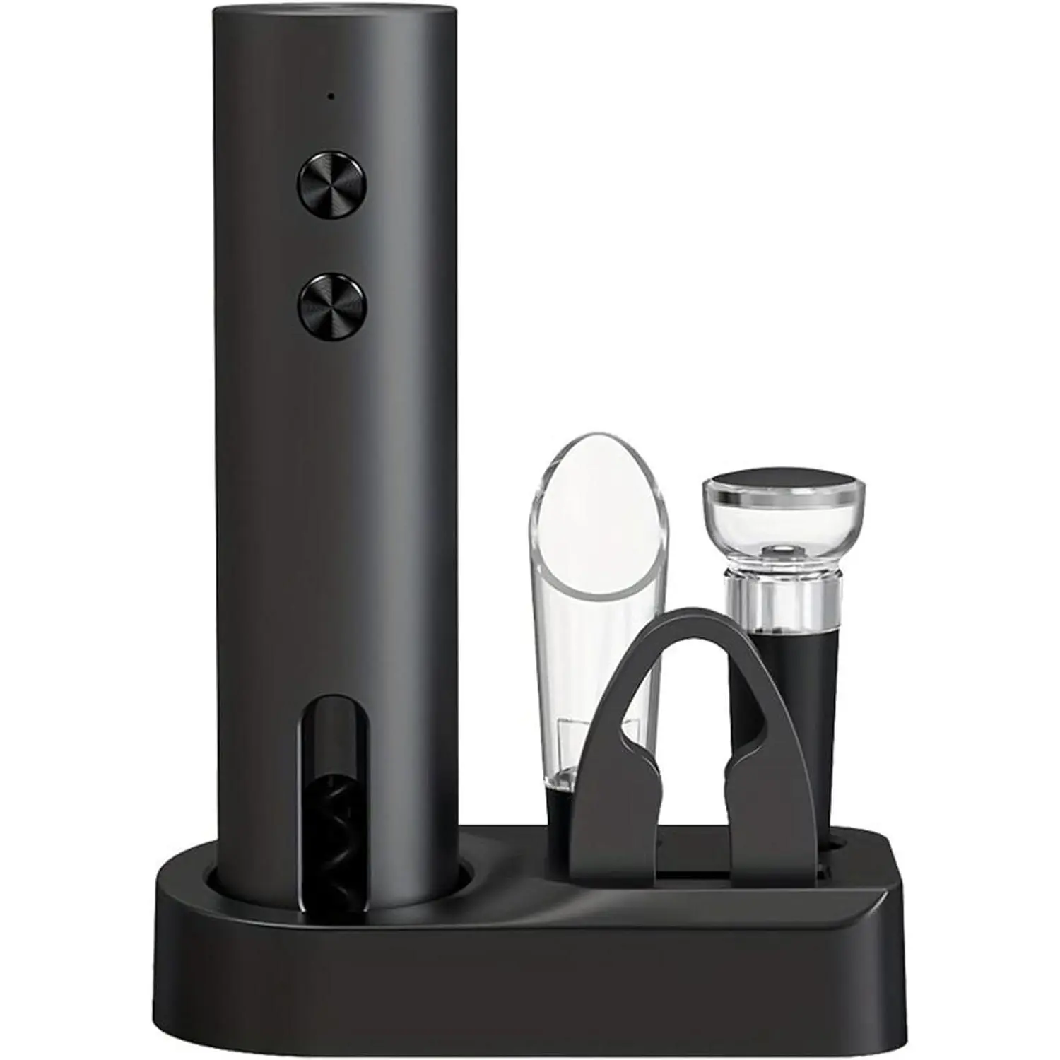 Rechargeable Electric Wine Bottle Opener - Automatic Stainless Steel Corkscrew with Built-in Lithium Battery, Foil Cutter, Opens 40+ Bottles Per Charge - Home Kitchen Wine Accessory Gift for Adults 18 Years and Above, All-In-1 Function Utensils