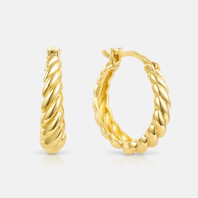 EVRY JEWELS Gold or Silver Plated Women's Hypoallergenic Don't Get It Twisted Earrings