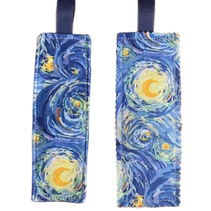 Sewing Kit for Bookmarks, 3 Versions with fabric, ribbon and instructions