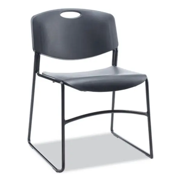 Alera ALECA671 Resin Stacking Chair, Black