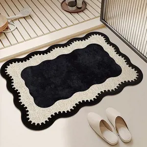 Bamboo Fiber Bathroom Rug, Moisture-Adsorbing Non-Slip Design, Easy Clean &, Ideal for Bathrooms, Bathroom Mats, Bath Rugs Non Slip Washable