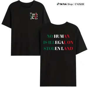 No Human Is Illegalon Stolen Land  Mexico Flag Shirt, Chinga La Migra Vintage Tee, Funny Meme Graphic Tee