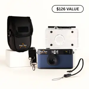 Camp Snap Ultimate Bundle - Screen-Free Camera, Bag, USB-C to USB-C Lanyard Cable & Waterproof Case