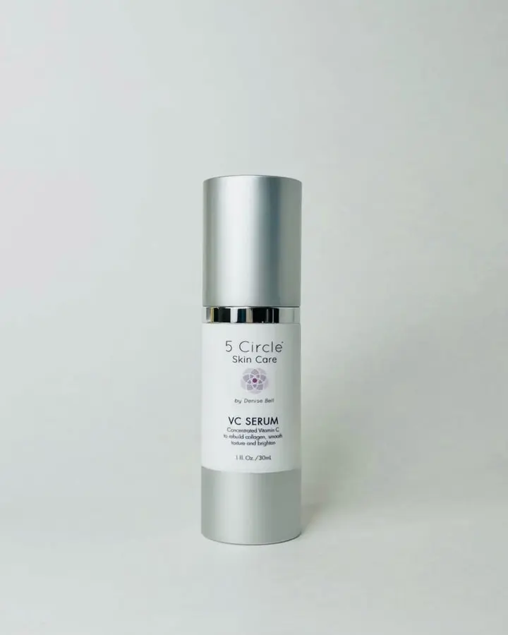 VC Serum - Concentrated Anti-Aging Serum with Vitamin C Lilac Stem Cells & Marine Extracts for Normal Oily Combination Skin Firming Deep Hydration Brightening Solution