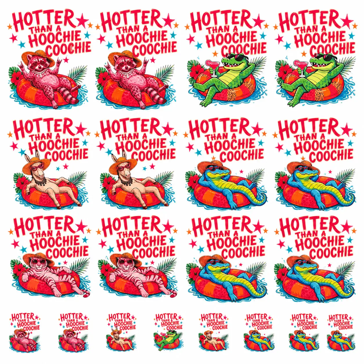 Vibrant Pre-Made DTF Heat Transfer Gangsheet by Gangsheet Kings - 10 Full-Size Sheets, 10 Pockets, Multiple Graphics, Cost-Effective DIY Craft Supplies for Crafters, Small Businesses