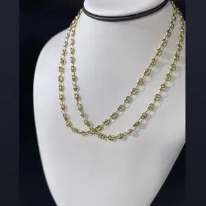 Womens 10k Yellow Gold Chain Necklace with Beauty Design Elegant Jewelry Accessory