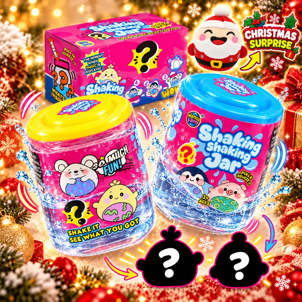 2-Pack Water-Activated Surprise Plush Jars, 2 Squishy Mystery Plush Toys, Shake-to-Reveal Sensory Fidget Gift for Kids add