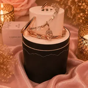 BP Halloween Stack - The Glam Reaper (Removable Charm) - Lab Created Stones, Rose Gold Plating