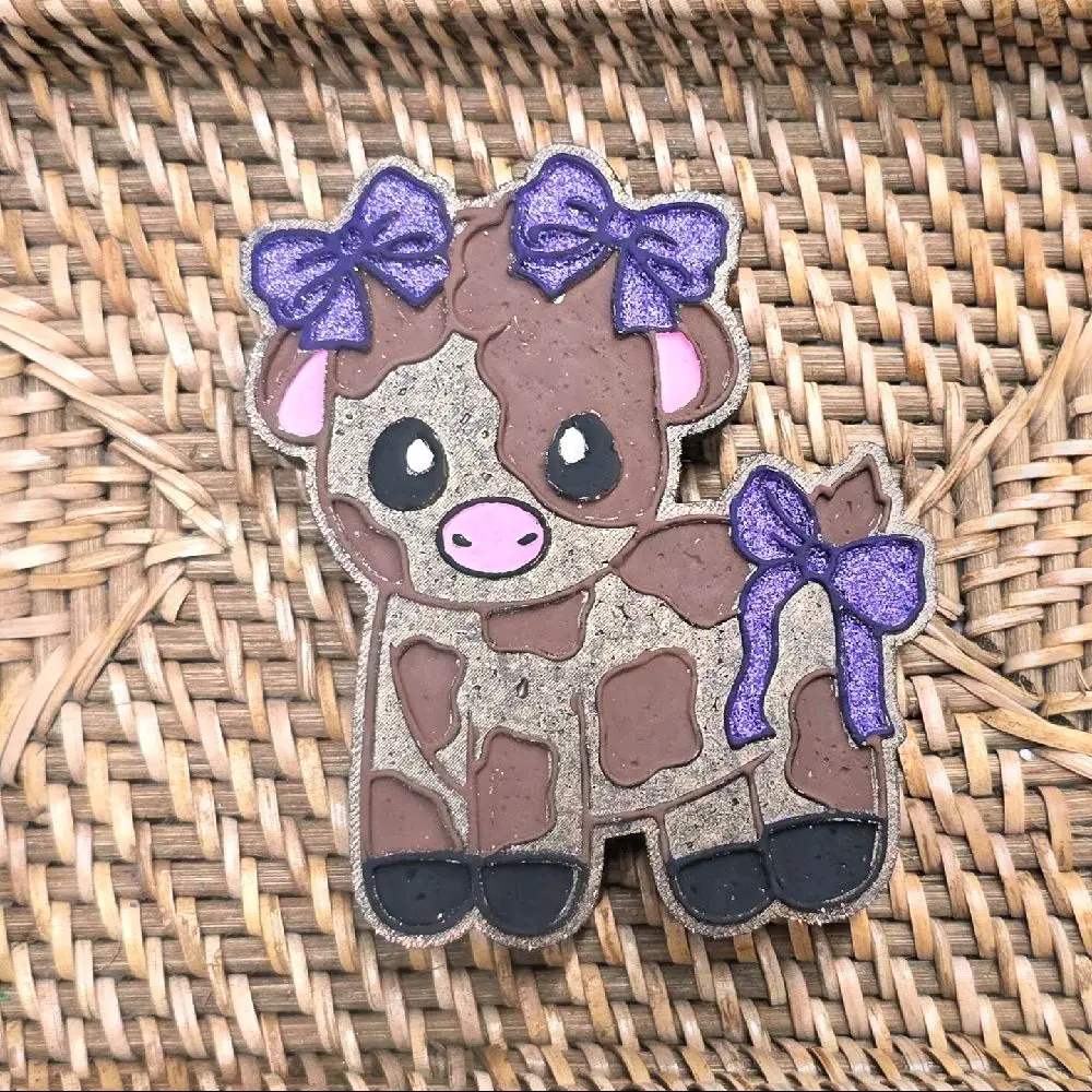 Cutesy Cow with Bow Air Freshener, Long-Lasting Scented Car Freshie