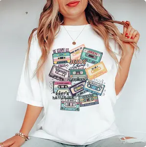 Jesus Anthems Retro Christian Collage + Fruit of The Spirit tee, Popular Christian  for Tshirt Womenswear Believe Shirt