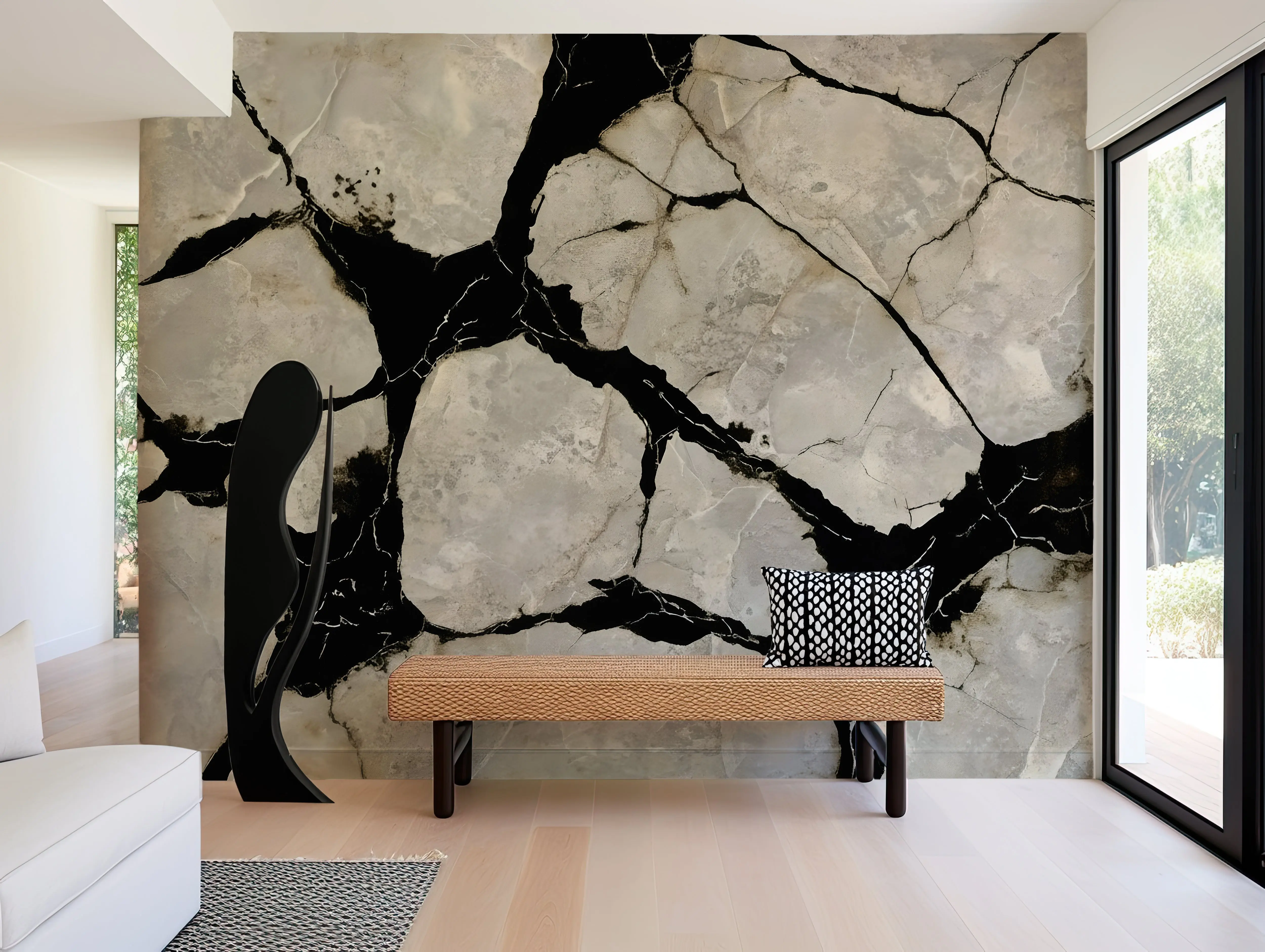 Onyx & Cream — Luxe Textures Luxury Wallpaper Mural