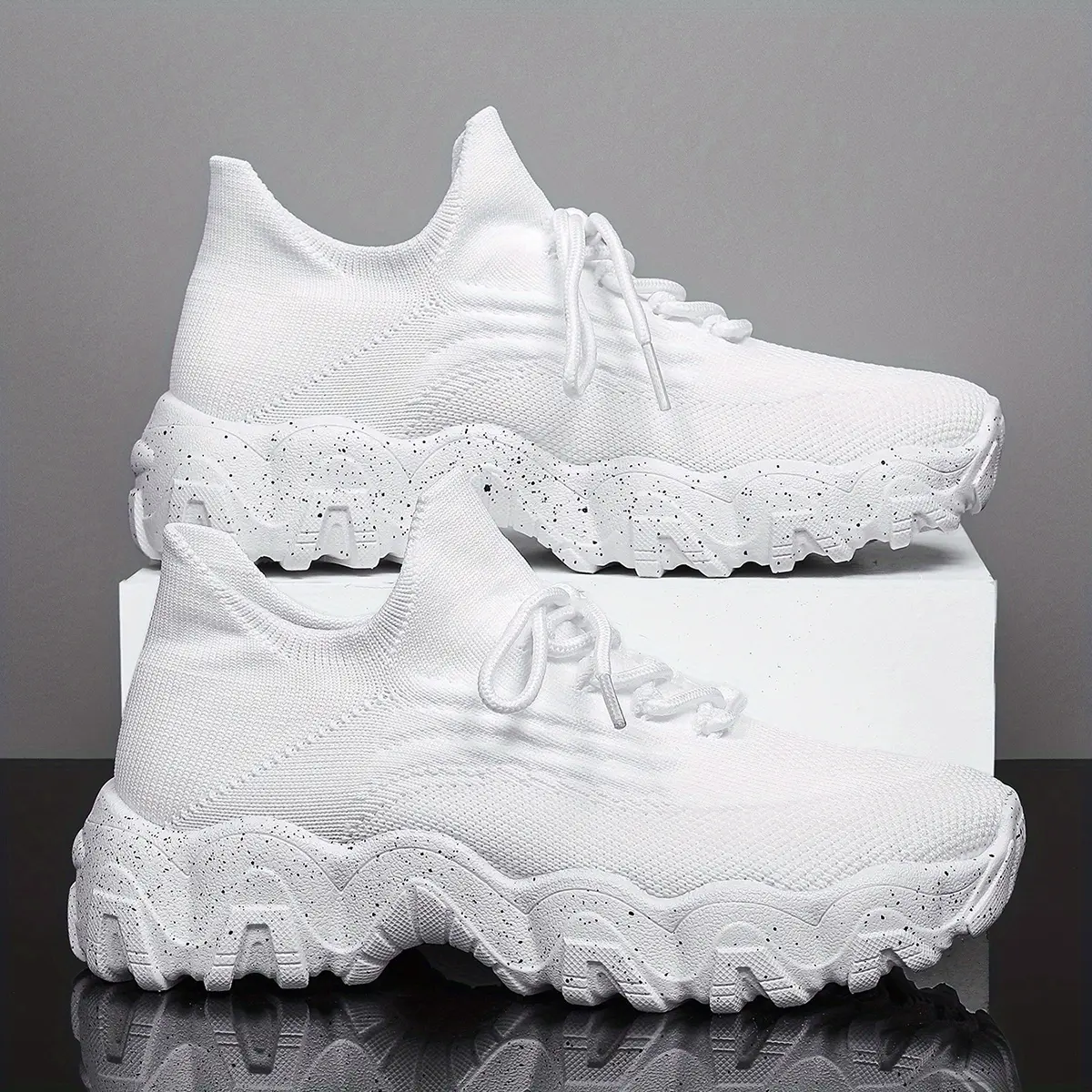 Lightweight Mesh Athletic Sneakers - Men's Gym Tennis Shoes - Comfortable Fashion Sports Workout Running Casual Footwear
