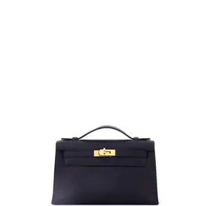 Pre-owned HERMÈS Leather Clutches & Wristlets Hermes Kelly Pochette Swift by Rebag