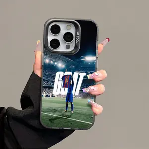 IPhone 17 Promax Messi Phone Case Anti Drop Protective Case Suitable for iphone 16 15 14 13 12 11 XS Plus Acrylic Phone Case football