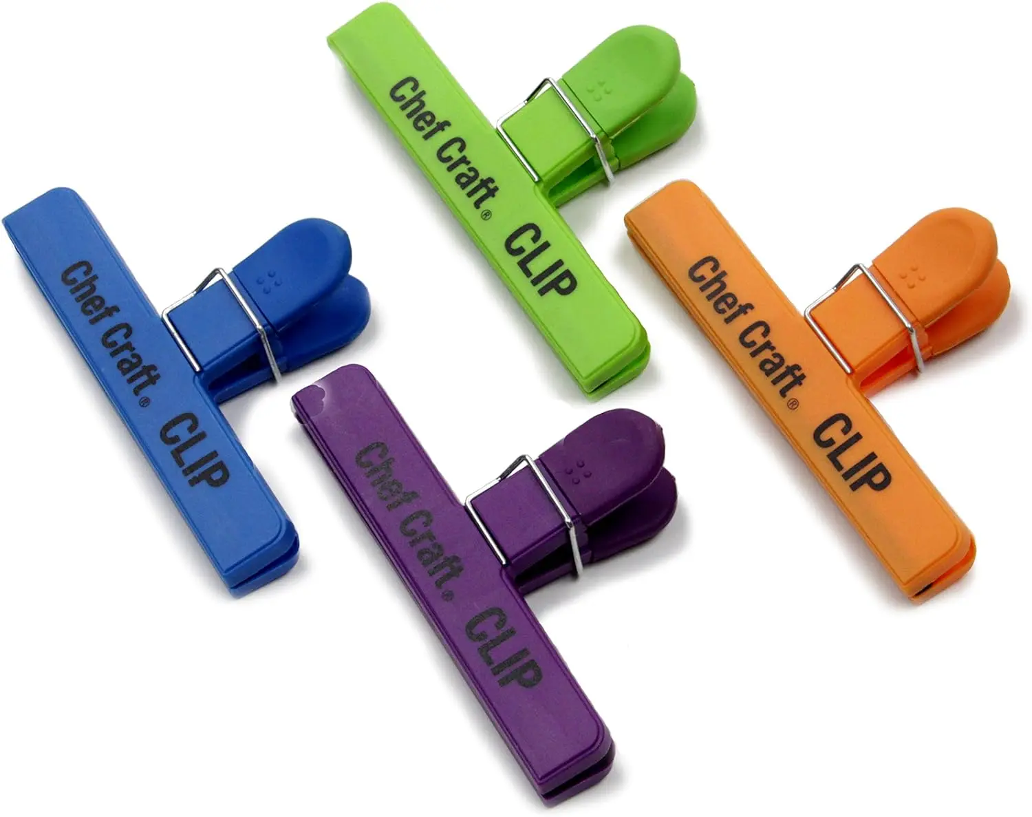 Chef Craft Select Plastic Large Bag Clip Set, 6 inch 4 Piece Set Kitchen Utensils
