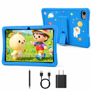 Redbeat B2 Kids Educational Tablet, 10.1 Inch Android 15 Tablet, 4GB RAM + 64GB Storage, Up to 12GB Memory Expansion, WiFi, Parental Controls, Eye Protection, Protective Case, Stylus Pen