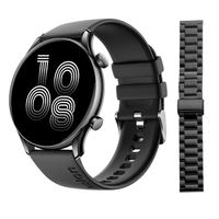 Black:Metal Strap(Black)+Silicon Strap(Black)