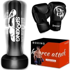 Freestanding Punching Bag for Adults, 70'' Boxing Bag with Stand Heavy Bag with Boxing Gloves and Electric Air Pump, Women Men Kickboxing Bags for Beginners Training MMA Muay Thai Fitness