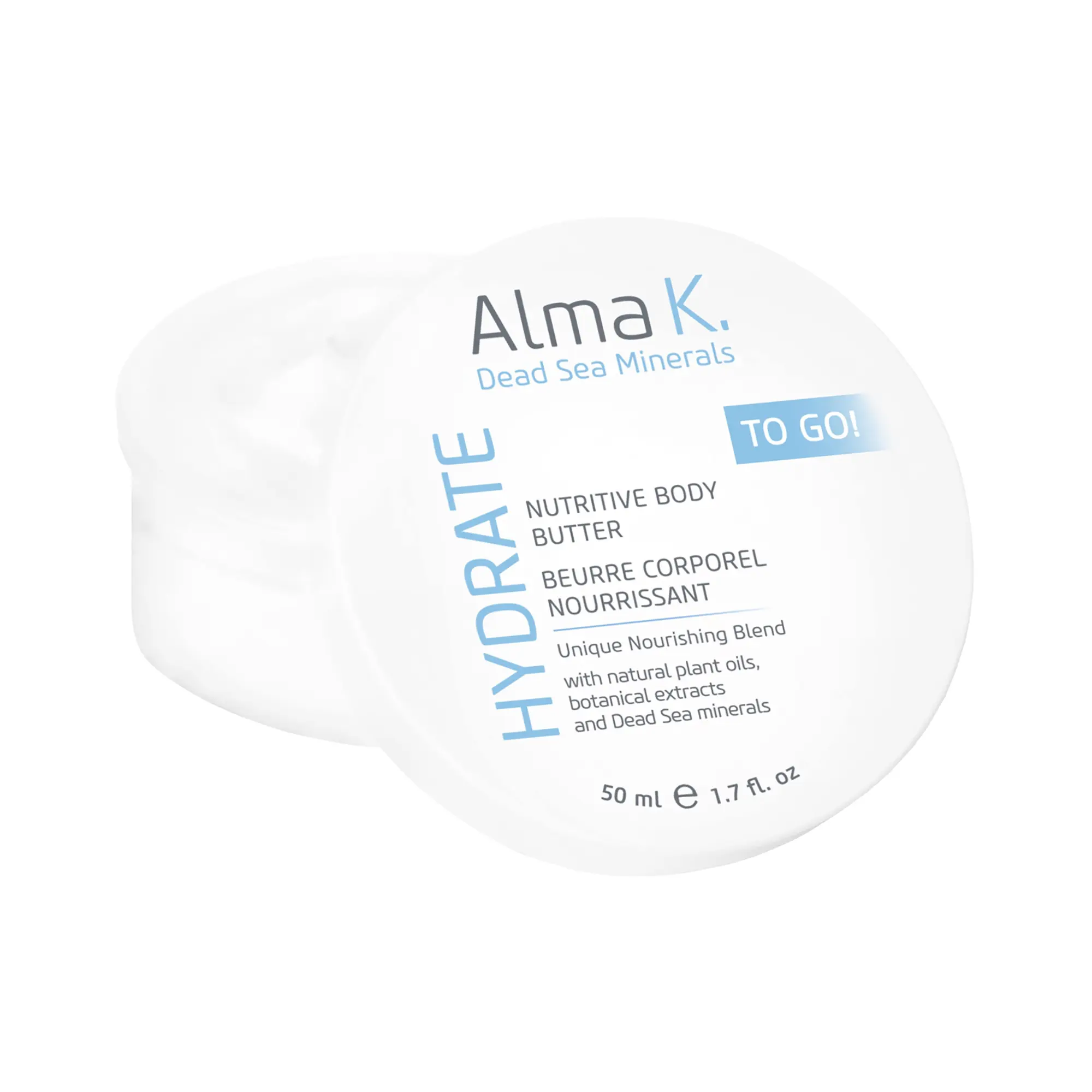 Alma K Nutritive Body Butter Mini - Body Butter for Women - With Dead Sea Minerals - Shea Body Butter Cream - Body Butter for Dry Skin - 1.7 oz
