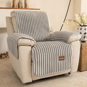 Luxury Modern Single Sofa Cover, Four-Season Universal Fit, Short Plush Fabric, Pet-Friendly, Durable Anti-Slip, Washable Sofa Slipcover, Sofa Couch Protector