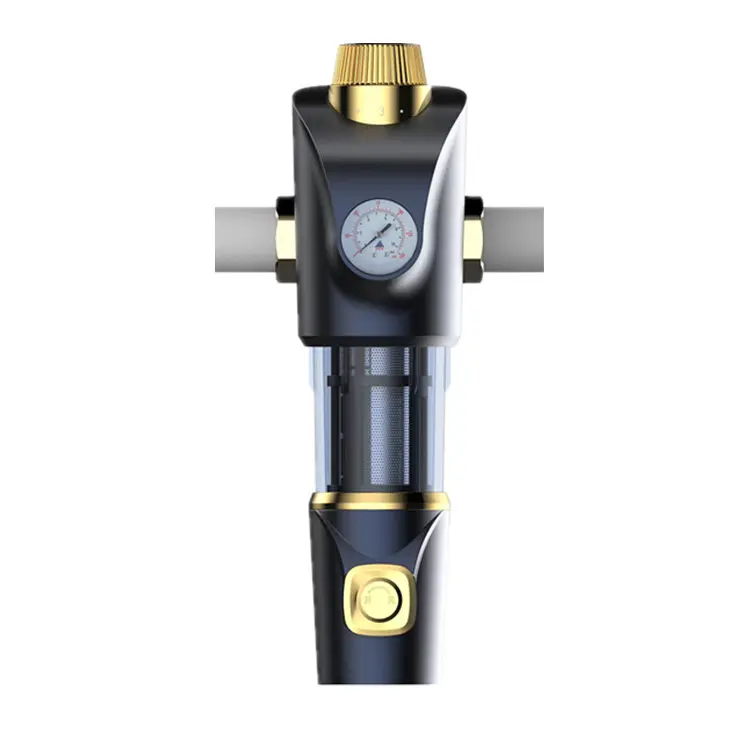 Compact Whole House Tap Water Pre-Filter (100*65*120mm) - Household Automatic Backwash, Corrosion Proof, Easy Installation, Pressure Resistant, High-Flow Design, Precise Source Filtration, Sediment Trapping Pipeline Protection, Clean Water Solution