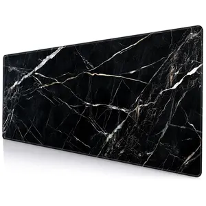 Black Marble Pattern Mouse Pad, Rubber Non-Slip Large Game Mouse Pad, Desk Mat, Office Table Accessories for Work Game Office Home, Computer Accessories