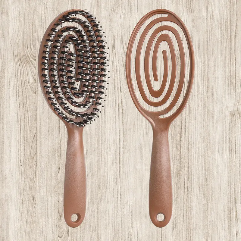 Oval Spiral Vent Hair Brush, Lightweight Detangling Comb, Scalp Massage & Styling Tool for Long Thick Curly Straight Hair, Daily Use