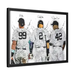 Aaron Judge, Derek Jeter, Mariano Rivera Poster, Baseball Poster, Wall Art, Sport Print, Baseball Gif, Decor Room