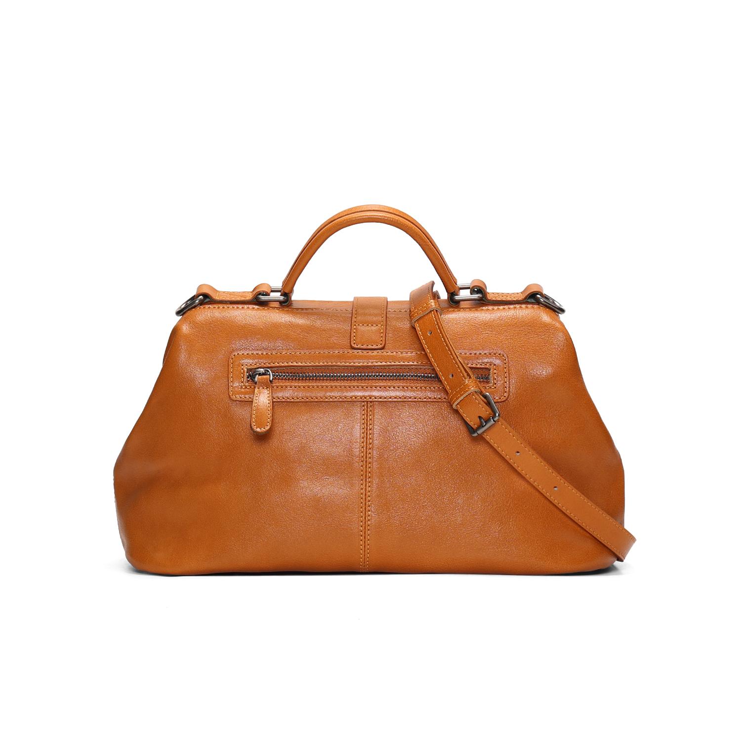 SADI Genuine Leather Women’s Doctor Bag – Shoulder/Crossbody/Handheld, Retro, 2026 New Arrival, Versatile