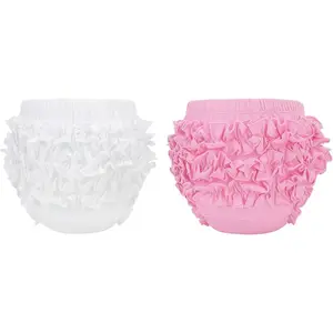 Baby Bloomers Ruffle Diaper Cover for Toddler Girls Newborn Kids Girl's Cotton Shorts