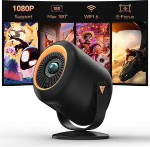 VF211 Mini Projector with WiFi and Bluetooth Auto Focus Keystone Correction Native 1080P Support 4k with 180 °   Adjustable Stand, Max 180" Display Projector Built-in Speakers,Compatible with HDMI/USB/TV Stick/Smartphone/Laptop