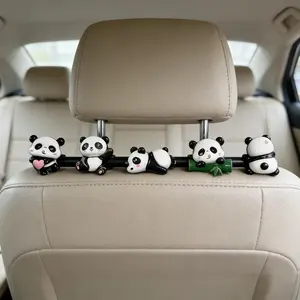 Panda-Themed Car Interior Decor Set, Cute Stickers for Dashboard, Enhance Ambiance, Compact Design, Personalized Car Style