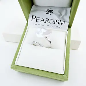 【Adee】PEARLISM Dainty Everyday Baroque Pearl Ring | Silver CZ Accent Hypoallergenic -AFBR001
