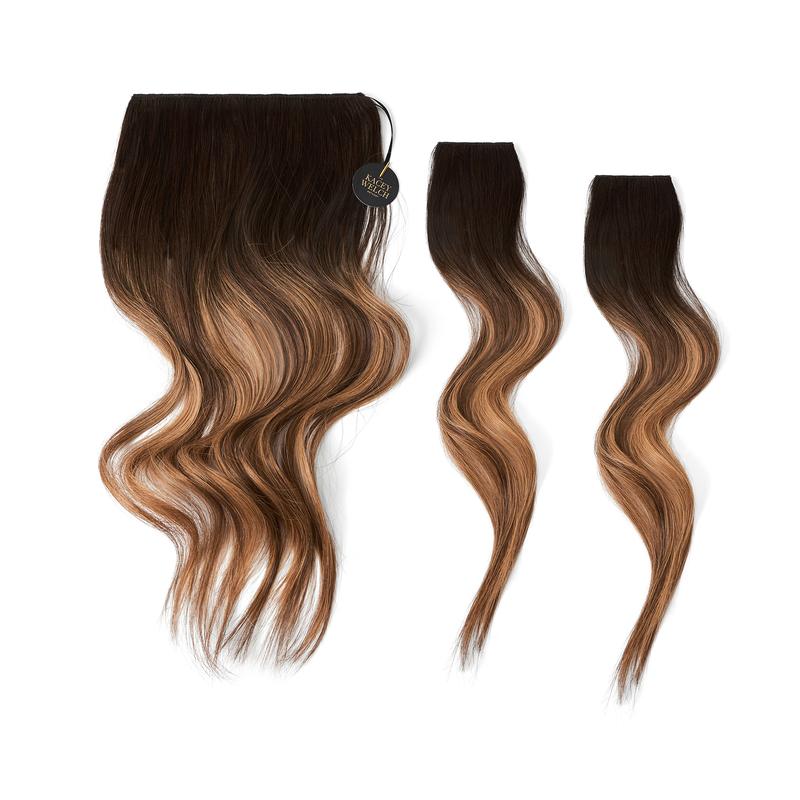 Kacey Welch Method Clip In Hair Extensions, 20 Inches, 3 Piece Set, Remy Human Hair, Blonde, Roman Holiday