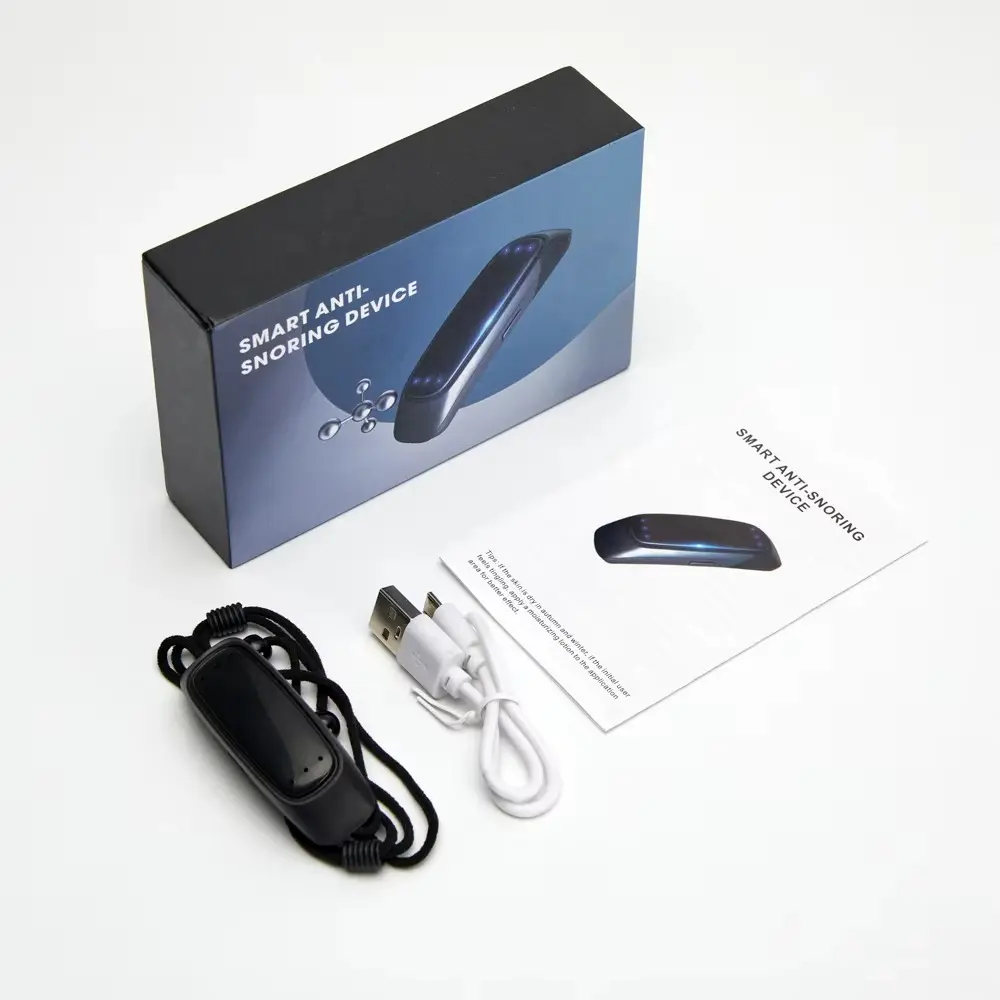 Pulse Stop Snore Portable Comfortable Sleep Well Stop Snore Health Care Sleep Apnea Aid USB Smart Anti Snoring Device