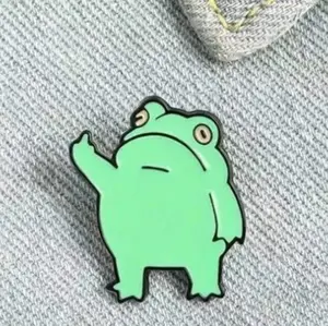 funny angry frog hot pin