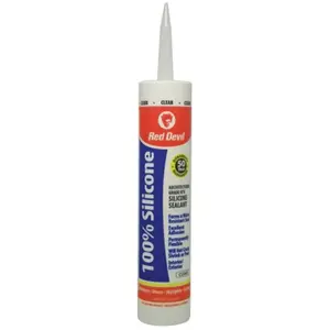 Red Devil 0826 100 Percent Clear Silicone Sealant, Multipurpose Use, Strong Adhesive, Waterproofing