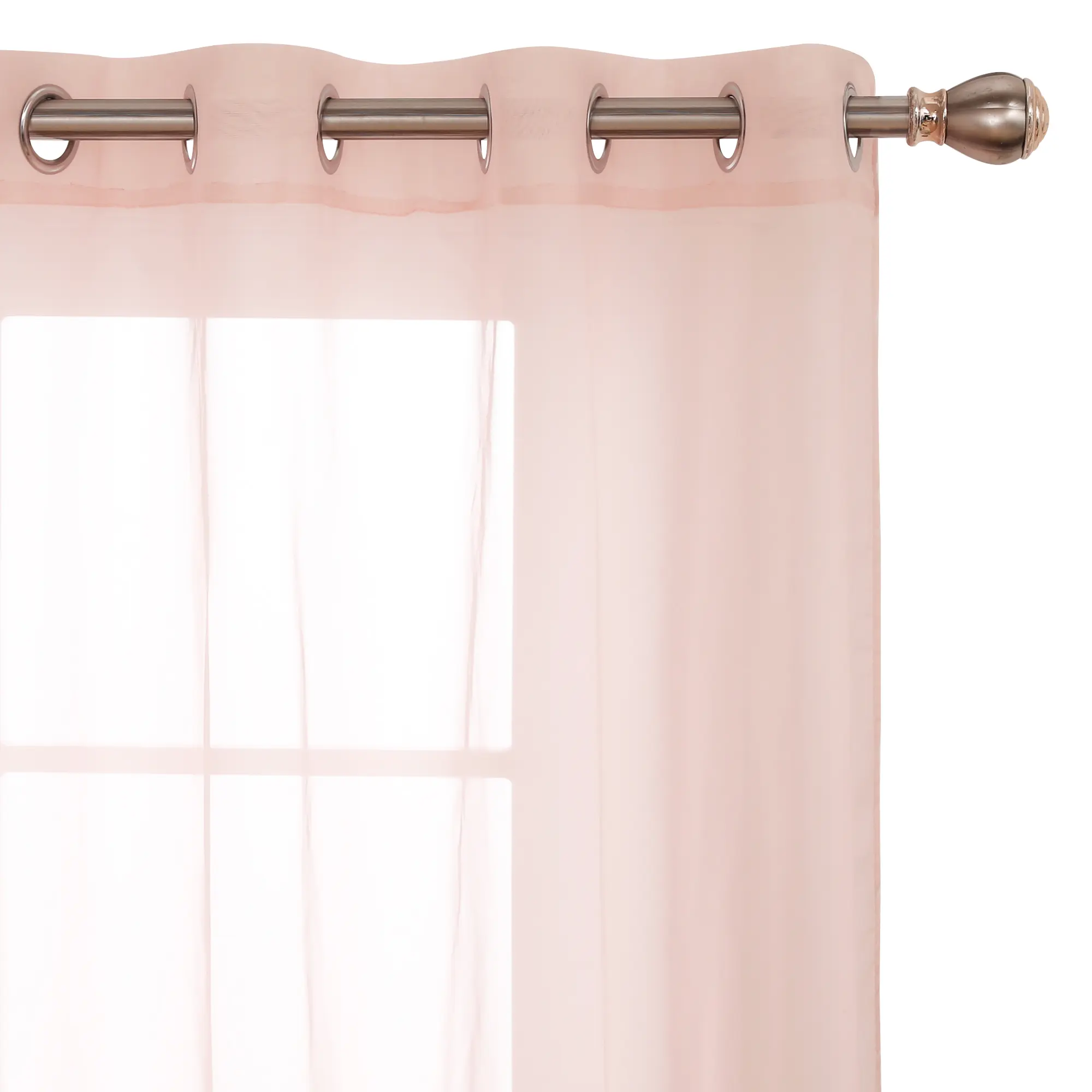 Deconovo 100% Polyester Sheer Home Decoration Curtains - 2 Panels, Soft & Silky Texture, Easy Installation, Ideal for Living Room, Premium Window Drapes, Home Decoration Curtain
