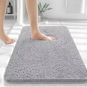 Quick Drying Bath Mat, 1 Count Non-slip Soft Water Absorbent Bath Rug, Machine Washable Room Decor Bath Mat for Bathroom Floor, Home Accessories, Bathroom Accessories, Non Slip Mats, Household Items, Home Goods, Bathroom Drying Doormat, Rubber Backing