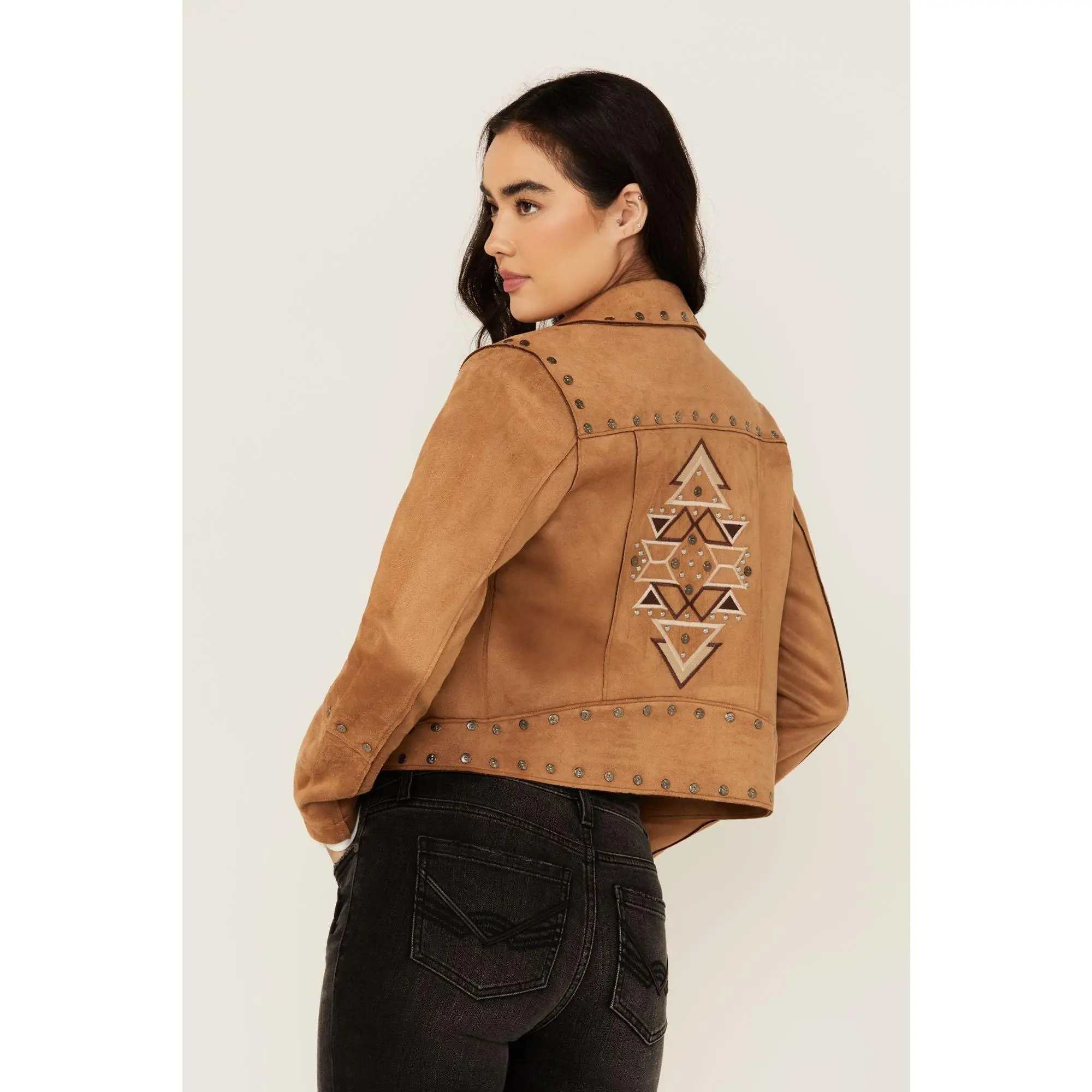 Yorkshire Studded And Embroidered Moto Jacket