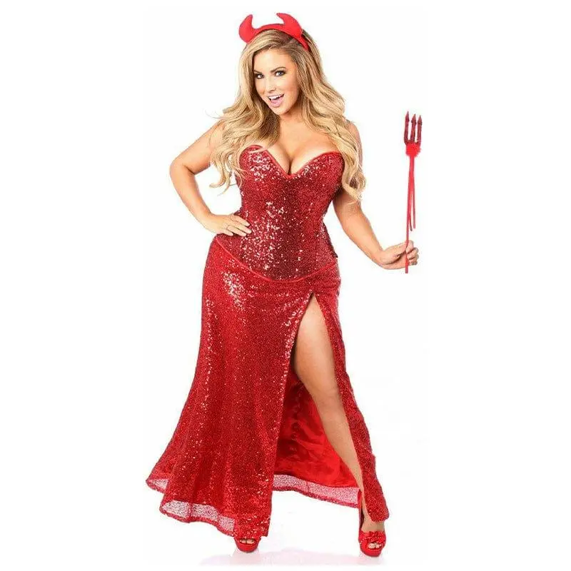 Sexy Deluxe Sequin Devil Halloween Costume