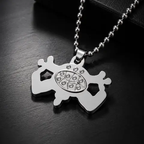 Men's Y2K Animal Costume Jewelry Necklace, Sparkling Rhinestone Pendant, 55.8 cm Silver Beaded Chain, Casual Birthday Gift with Gift Box, Spring Glow-Up Fashion Accessory