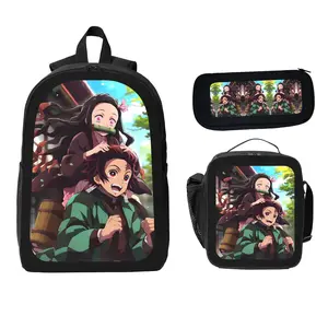 Cute demon slayer Print Backpacks Travel Laptop Daypack School Book Bag for Men Women Teens Kids