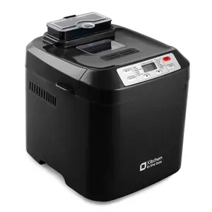 Kitchen in the Box 2lb Bread Maker with Auto Fruit Nut Dispenser, 12-in-1 Gluten-Free Bread Machine, 13H Delay Timer, Nonstick Pan, Keep Warm, Black