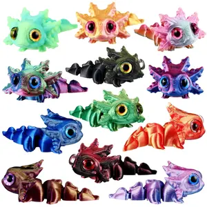 3D Printed Baby Axolotl Fidget Toy, Flexible Articulating Design, Decompression Squeeze, Stress Relief & Fun for Kids & Adults, Perfect Gift Idea