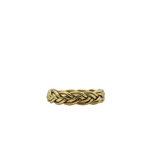 ANTIQUE GOLD DOUBLE BRAID BANGLE