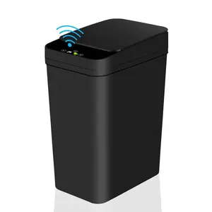 1-pack Black Auto Touchless Trash Can with Motion Sensor - 3.1 Gallon, Hands-free, 3 Modes, Ultra-slim Small Bin for Bathroom, Bedroom, Office, Kitchen, Trash Can, Automatic Trash Can